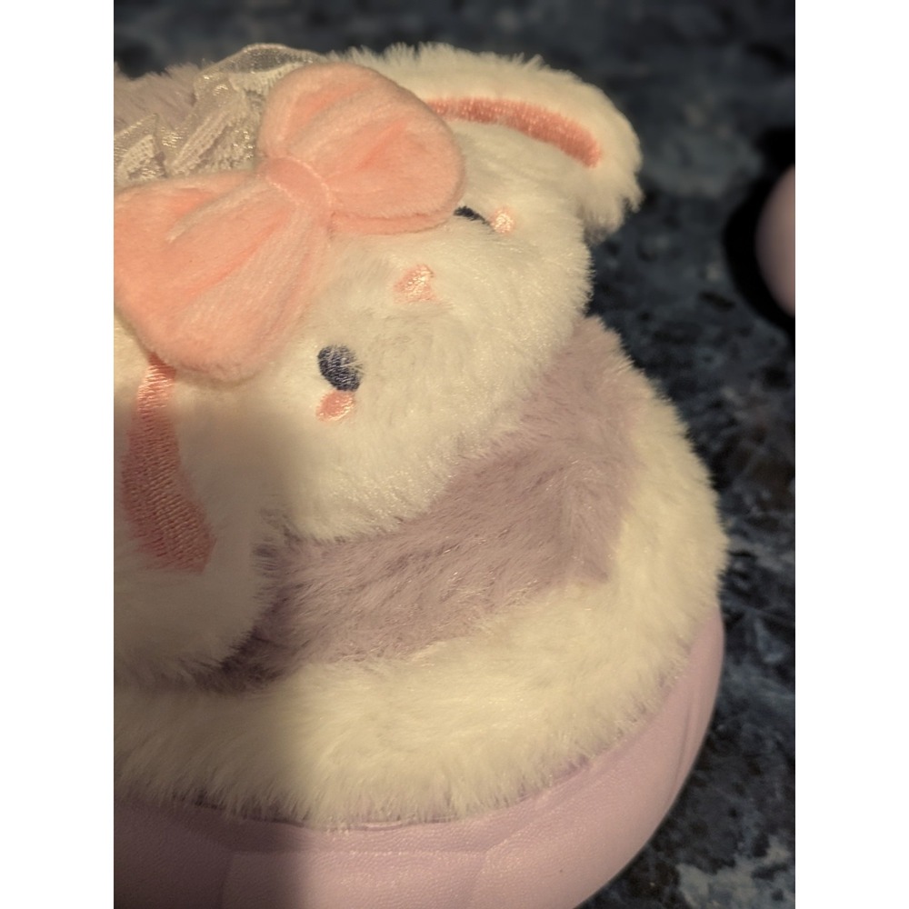 Kids Cute Bunny Slippers Extra Soft Purple Pink White size28-29 EU 10-11 US - Picture 4 of 6
